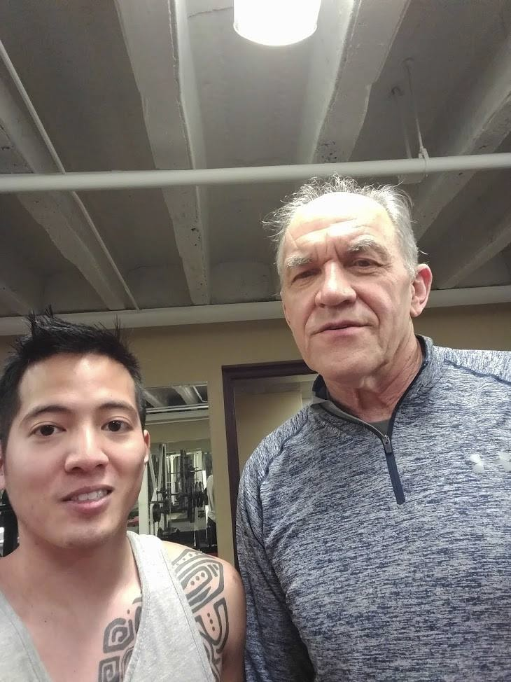 Selfie with George at the YMCA in Knoxville