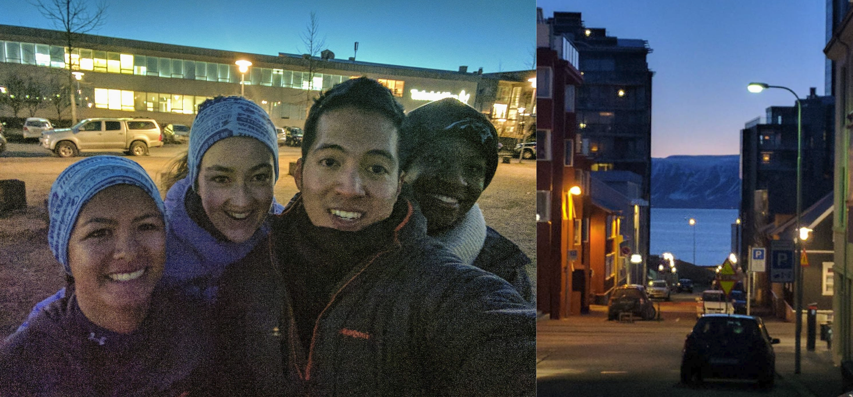 Group selfie with November Project runners in Iceland