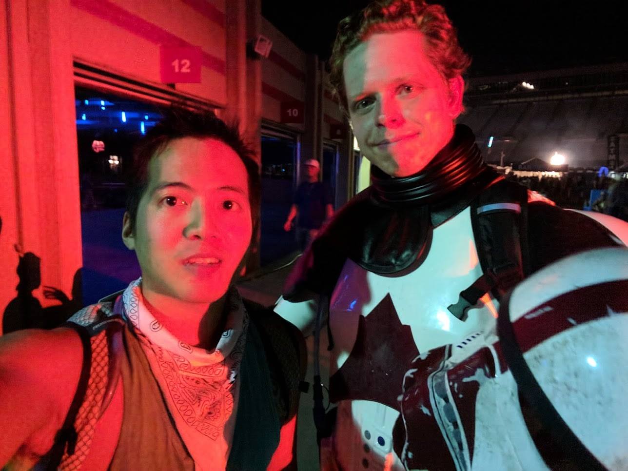 Selfie with a stormtrooper at Imagine Festival