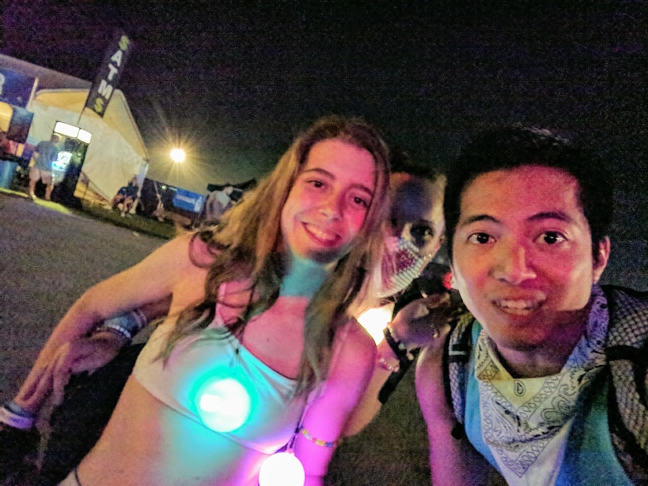 Selfie with two people dancing at Imagine Festival